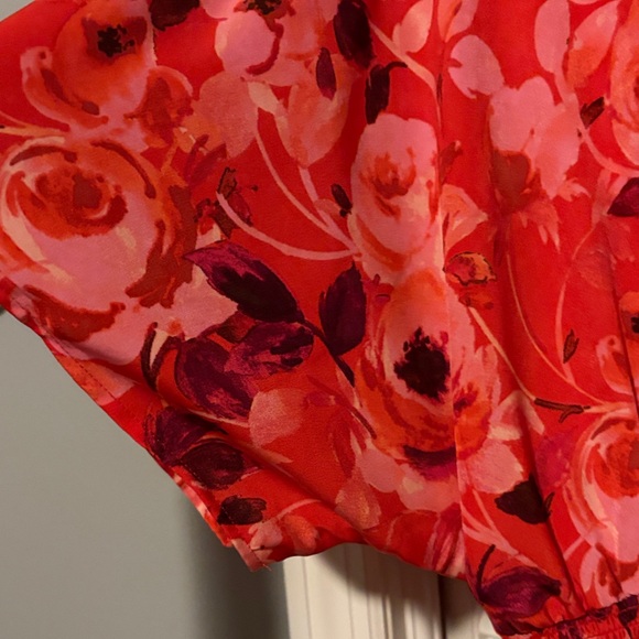 Kensie Red Floral Midi Dress - Picture 8 of 10